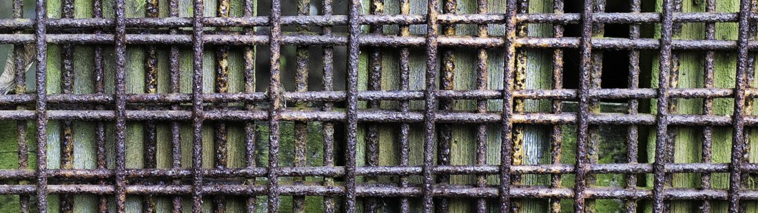 Abstract photo of metal fence